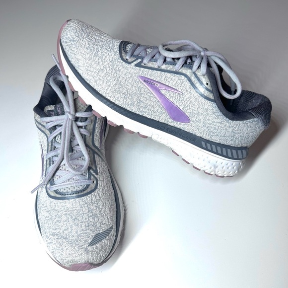Brooks Women’s Adrenaline GTS 20 Gray Purple Athletic Running Sneakers Size-8.5 - Picture 4 of 9